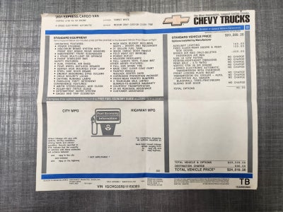 2001 Chevrolet Express 3500 Cargo Van