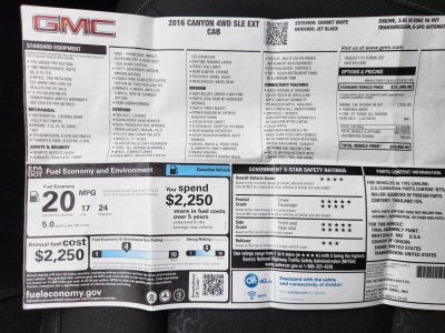 2016 GMC Canyon 4WD SLE