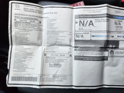 2022 RAM 3500 Tradesman Dump Bed