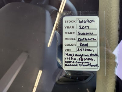 2017 Subaru Outback 2.5i Premium