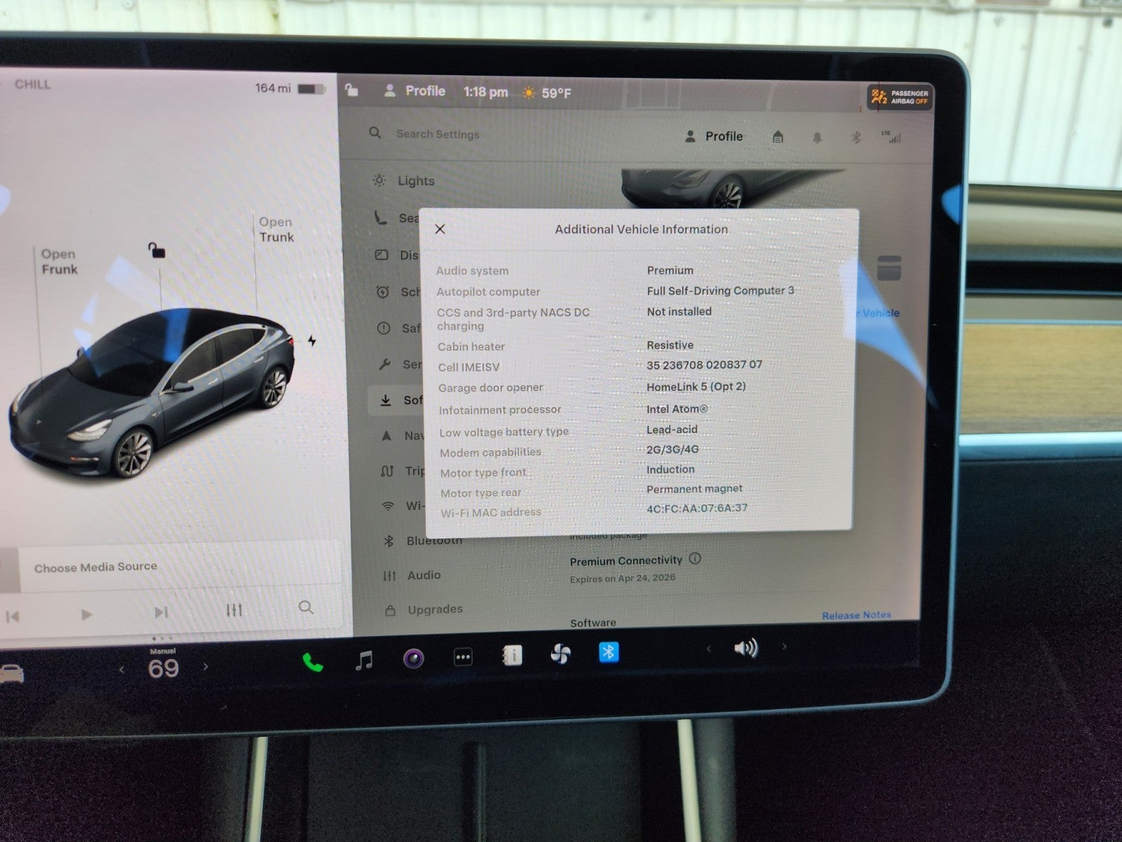 2018 Tesla Model 3 Long Range Battery