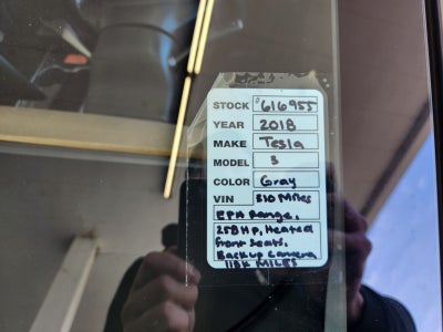 2018 Tesla Model 3 Long Range Battery