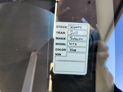 2011 Subaru Impreza Sedan WRX