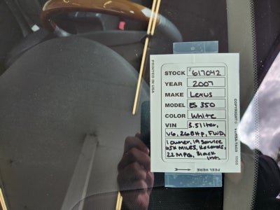 2007 Lexus ES 350 4dr Sdn