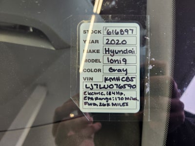 2020 Hyundai Ioniq Electric Limited